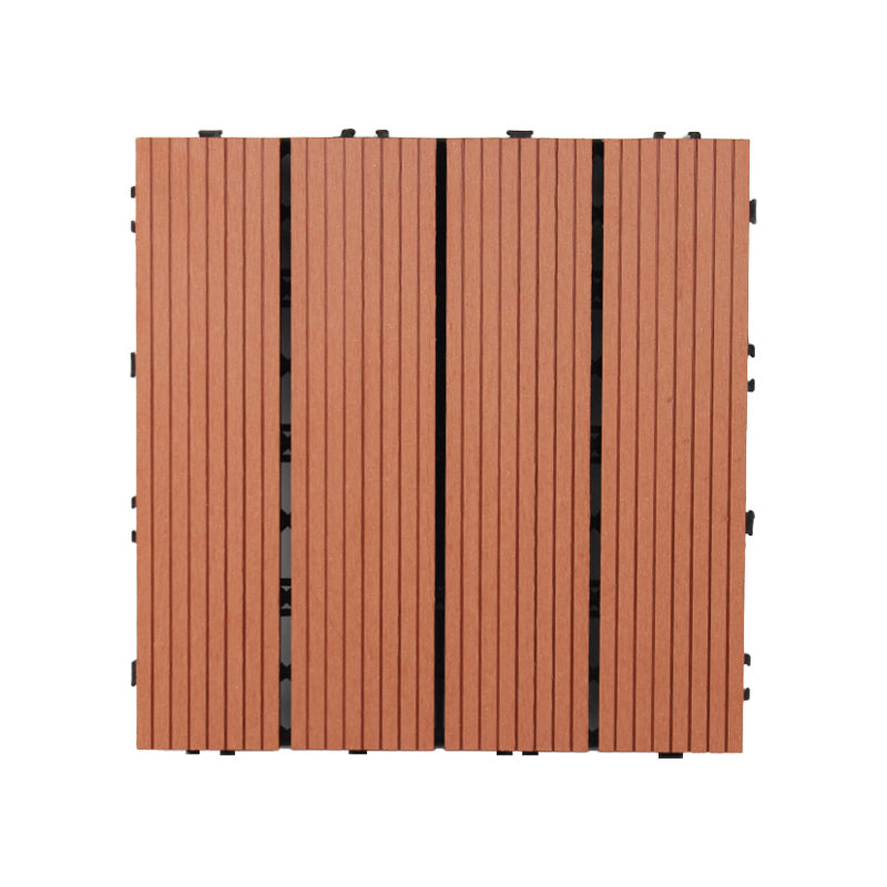 Square Snapping Patio Flooring Tiles Striped Pattern Tile Set Floor Board Rosewood Straight Grain Clearhalo 'Home Improvement' 'home_improvement' 'home_improvement_outdoor_deck_tiles_planks' 'Outdoor Deck Tiles & Planks' 'Outdoor Flooring & Tile' 'Outdoor Remodel' 'outdoor_deck_tiles_planks' 7195680