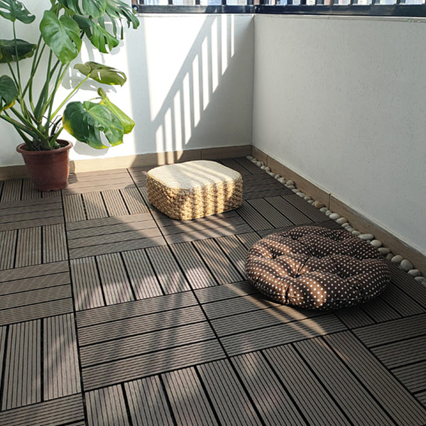 11 Pack 12" X 12" Square Deck/Patio Flooring Tiles Snap Fit for Outdoor Patio Tiles Clearhalo 'Home Improvement' 'home_improvement' 'home_improvement_outdoor_deck_tiles_planks' 'Outdoor Deck Tiles & Planks' 'Outdoor Flooring & Tile' 'Outdoor Remodel' 'outdoor_deck_tiles_planks' 7195685