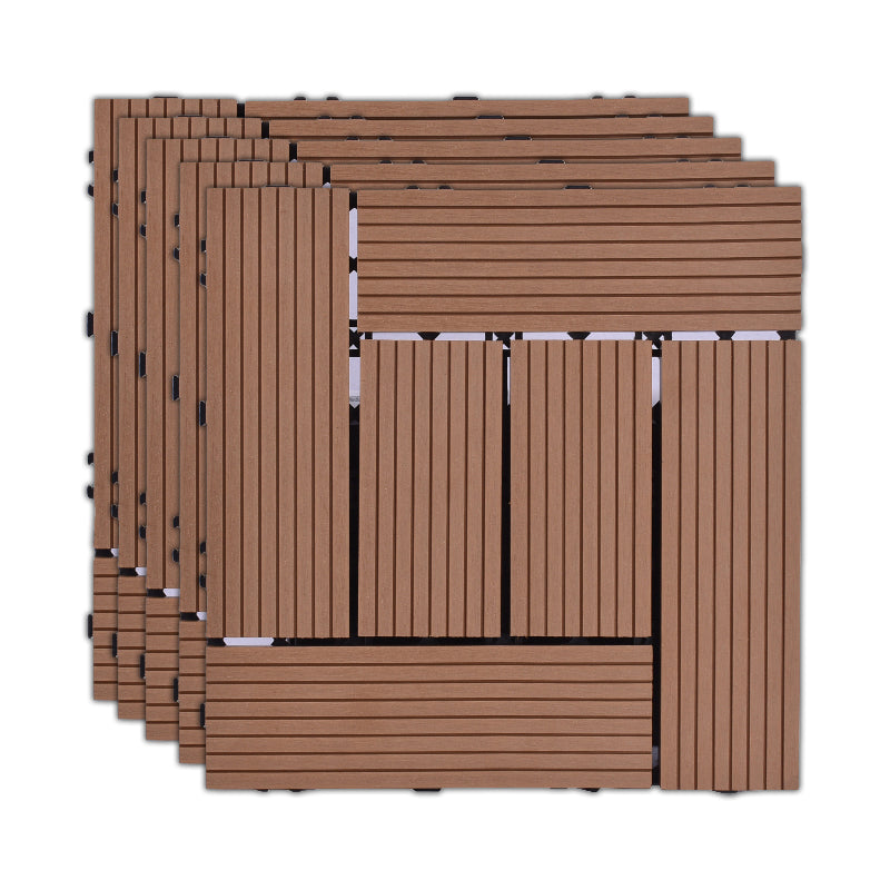 11 Pack 12" X 12" Square Deck/Patio Flooring Tiles Snap Fit for Outdoor Patio Tiles Apricot Straight Transformation Clearhalo 'Home Improvement' 'home_improvement' 'home_improvement_outdoor_deck_tiles_planks' 'Outdoor Deck Tiles & Planks' 'Outdoor Flooring & Tile' 'Outdoor Remodel' 'outdoor_deck_tiles_planks' 7195700