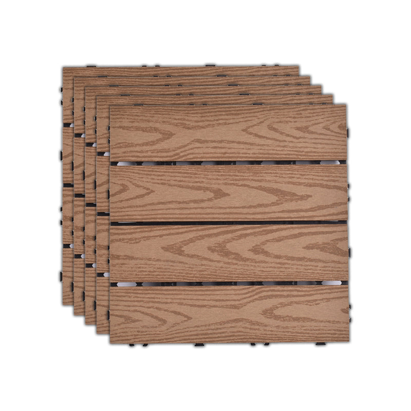 11 Pack 12" X 12" Square Deck/Patio Flooring Tiles Snap Fit for Outdoor Patio Tiles Apricot Embossed Clearhalo 'Home Improvement' 'home_improvement' 'home_improvement_outdoor_deck_tiles_planks' 'Outdoor Deck Tiles & Planks' 'Outdoor Flooring & Tile' 'Outdoor Remodel' 'outdoor_deck_tiles_planks' 7195704