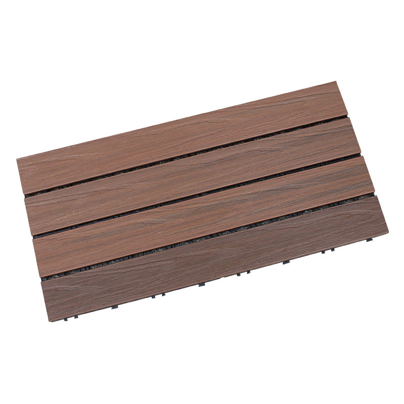 Square Snapping Patio Flooring Tiles Striped Pattern Flooring Tiles 24"L x 12"W x 1"H Coffee Clearhalo 'Home Improvement' 'home_improvement' 'home_improvement_outdoor_deck_tiles_planks' 'Outdoor Deck Tiles & Planks' 'Outdoor Flooring & Tile' 'Outdoor Remodel' 'outdoor_deck_tiles_planks' 7195731