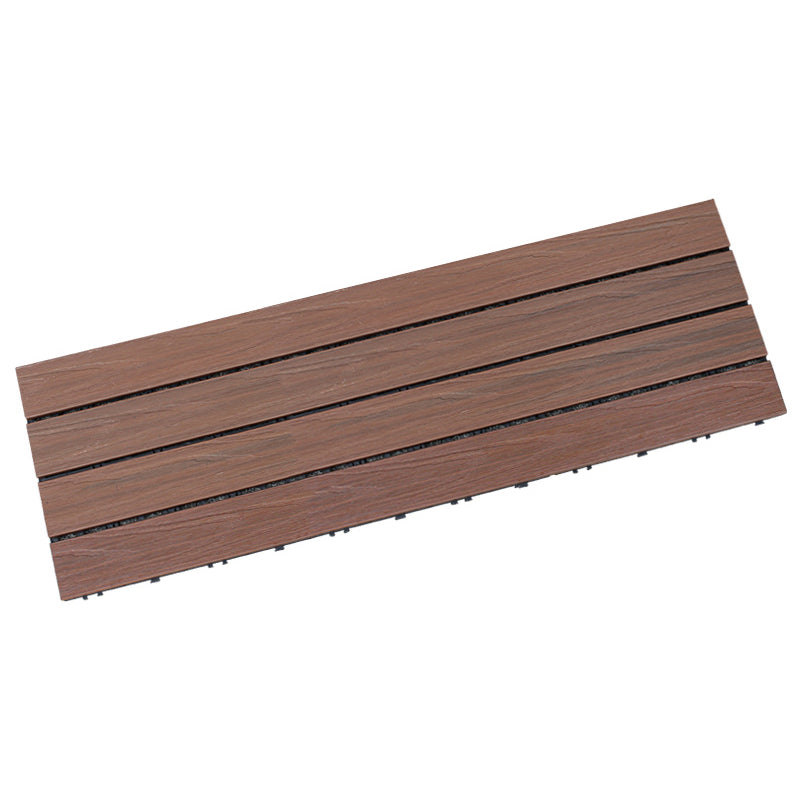 Square Snapping Patio Flooring Tiles Striped Pattern Flooring Tiles 35"L x 12"W x 1"H Coffee Clearhalo 'Home Improvement' 'home_improvement' 'home_improvement_outdoor_deck_tiles_planks' 'Outdoor Deck Tiles & Planks' 'Outdoor Flooring & Tile' 'Outdoor Remodel' 'outdoor_deck_tiles_planks' 7195734