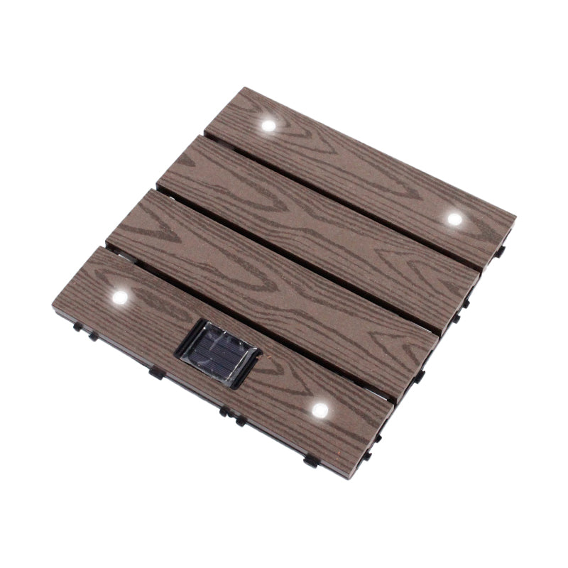 Striped Pattern Patio Flooring Tiles Square Snapping Flooring Tiles Floor Board Coffee Embossed Clearhalo 'Home Improvement' 'home_improvement' 'home_improvement_outdoor_deck_tiles_planks' 'Outdoor Deck Tiles & Planks' 'Outdoor Flooring & Tile' 'Outdoor Remodel' 'outdoor_deck_tiles_planks' 7195739