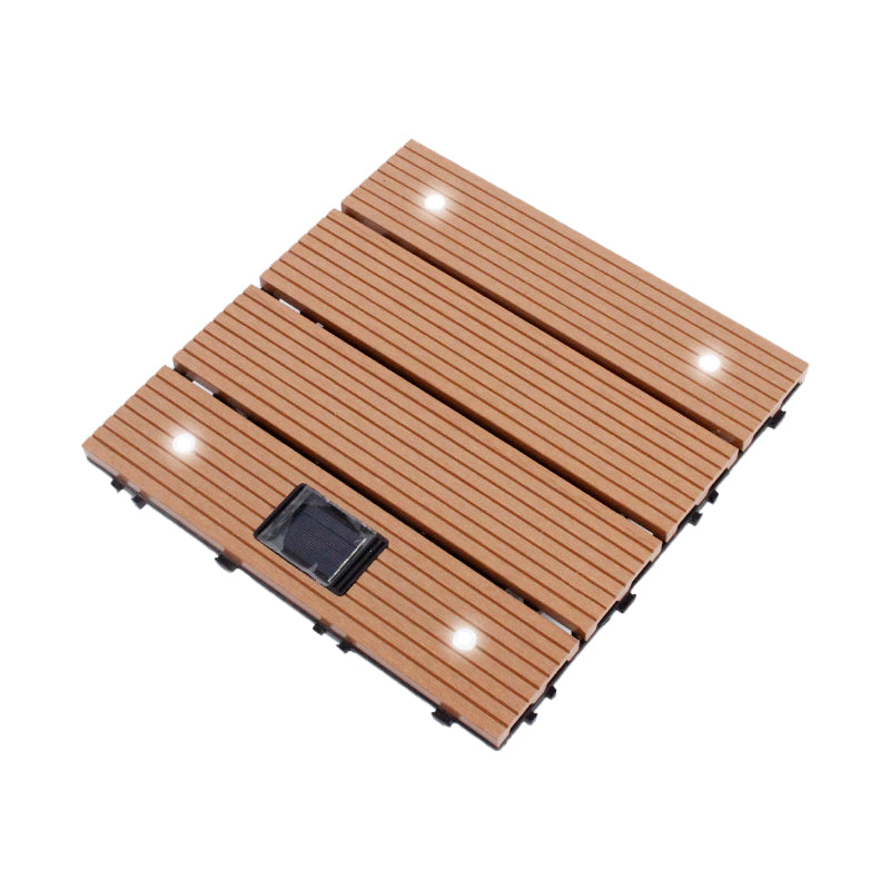 Striped Pattern Patio Flooring Tiles Square Snapping Flooring Tiles Floor Board Yellow Straight Grain Clearhalo 'Home Improvement' 'home_improvement' 'home_improvement_outdoor_deck_tiles_planks' 'Outdoor Deck Tiles & Planks' 'Outdoor Flooring & Tile' 'Outdoor Remodel' 'outdoor_deck_tiles_planks' 7195740