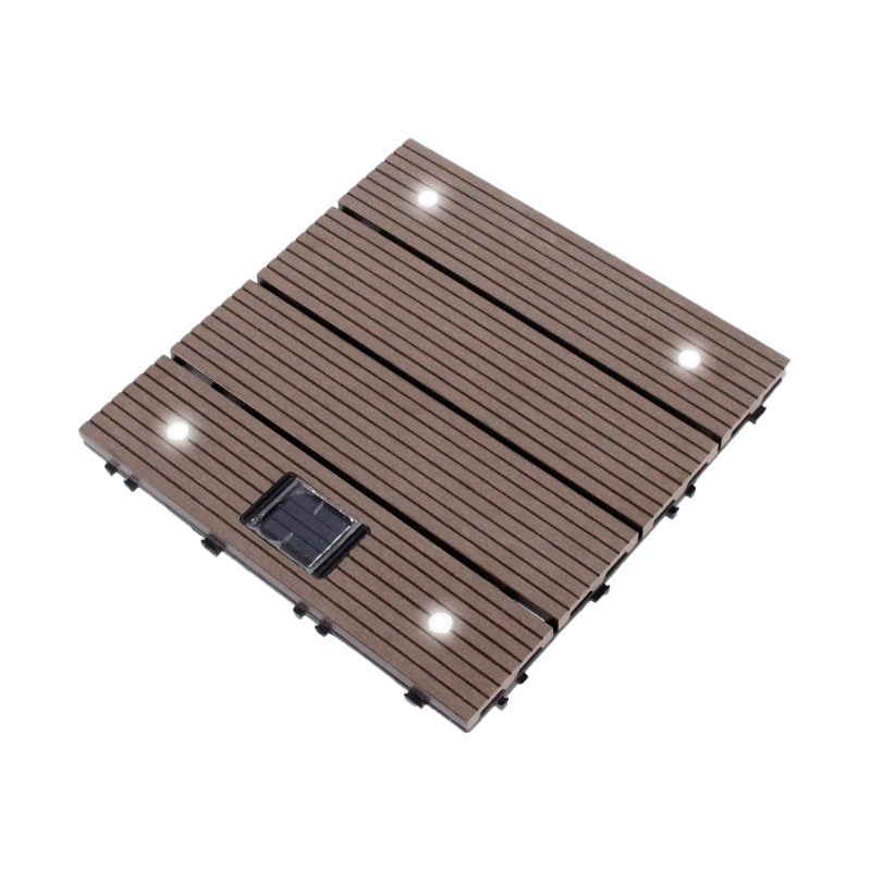 Striped Pattern Patio Flooring Tiles Square Snapping Flooring Tiles Floor Board Coffee Straight Grain Clearhalo 'Home Improvement' 'home_improvement' 'home_improvement_outdoor_deck_tiles_planks' 'Outdoor Deck Tiles & Planks' 'Outdoor Flooring & Tile' 'Outdoor Remodel' 'outdoor_deck_tiles_planks' 7195746