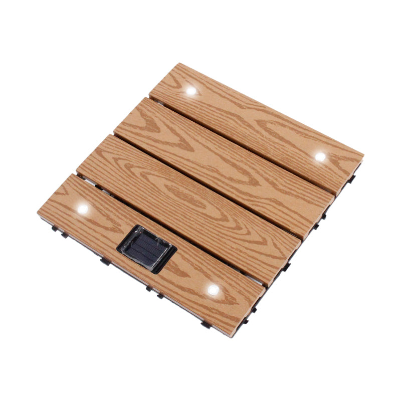 Striped Pattern Patio Flooring Tiles Square Snapping Flooring Tiles Floor Board Yellow Embossed Clearhalo 'Home Improvement' 'home_improvement' 'home_improvement_outdoor_deck_tiles_planks' 'Outdoor Deck Tiles & Planks' 'Outdoor Flooring & Tile' 'Outdoor Remodel' 'outdoor_deck_tiles_planks' 7195748