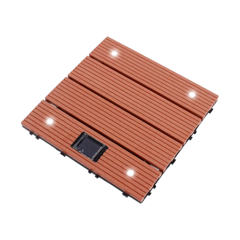 Striped Pattern Patio Flooring Tiles Square Snapping Flooring Tiles Floor Board Rosewood Straight Grain Clearhalo 'Home Improvement' 'home_improvement' 'home_improvement_outdoor_deck_tiles_planks' 'Outdoor Deck Tiles & Planks' 'Outdoor Flooring & Tile' 'Outdoor Remodel' 'outdoor_deck_tiles_planks' 7195750