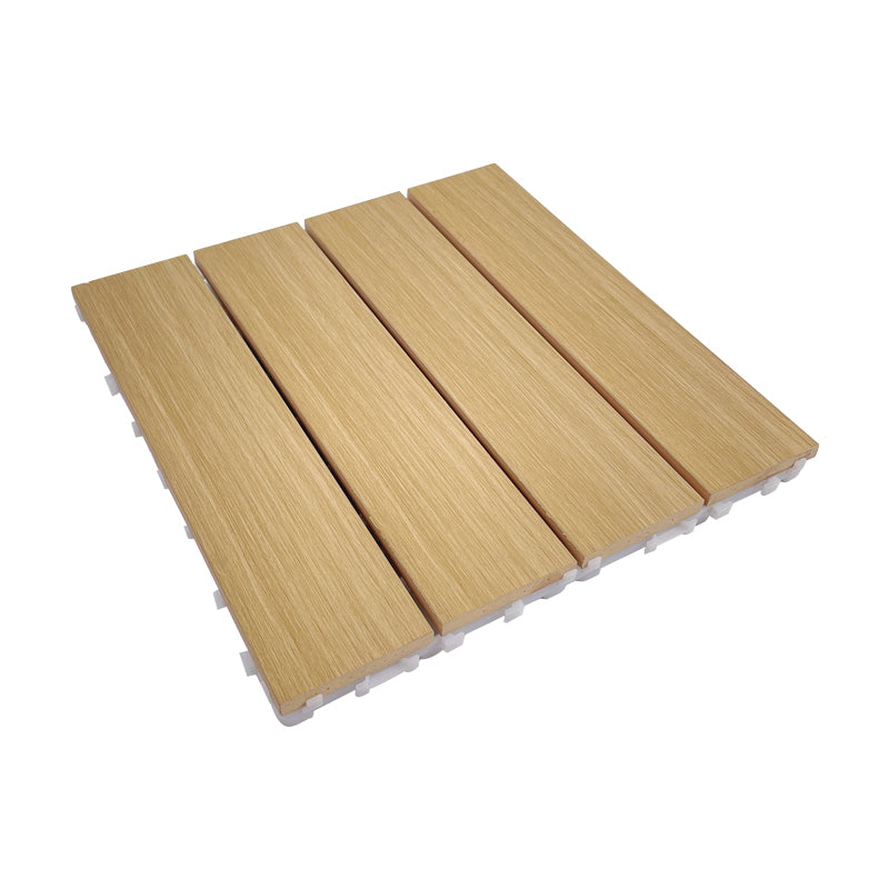 Deck Plank Wooden Outdoor Waterproof Slip Resistant Floor Board Khaki Clearhalo 'Home Improvement' 'home_improvement' 'home_improvement_outdoor_deck_tiles_planks' 'Outdoor Deck Tiles & Planks' 'Outdoor Flooring & Tile' 'Outdoor Remodel' 'outdoor_deck_tiles_planks' 7195757