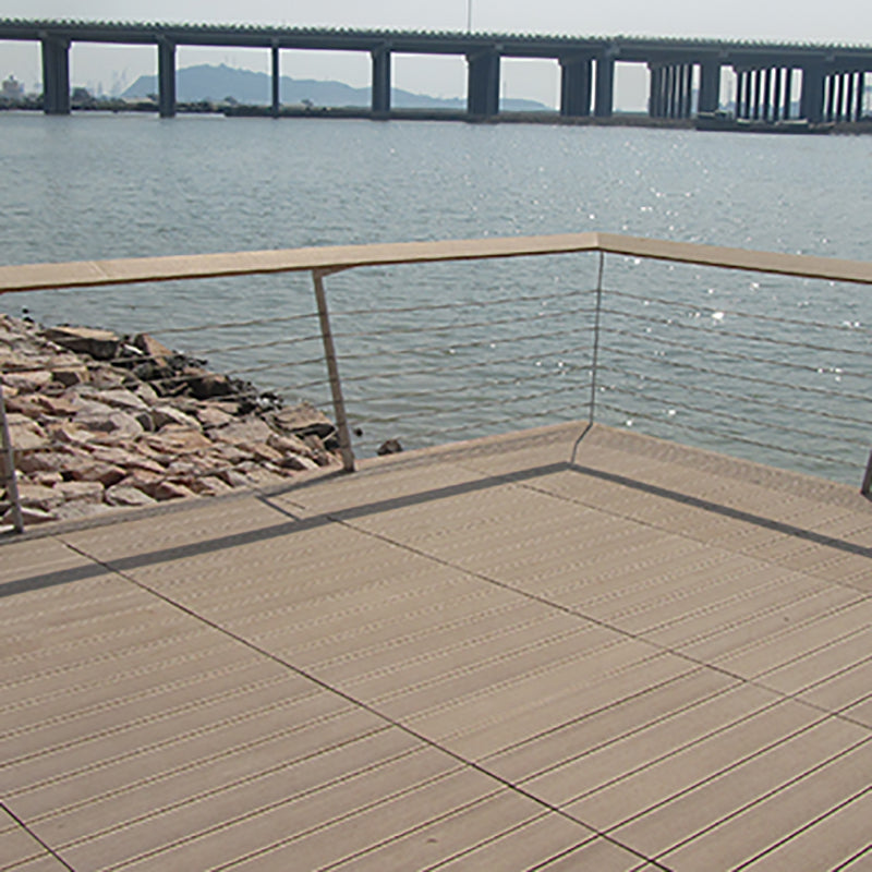 Striped Pattern Patio Flooring Tiles Square Nailed Flooring Tiles Garden Clearhalo 'Home Improvement' 'home_improvement' 'home_improvement_outdoor_deck_tiles_planks' 'Outdoor Deck Tiles & Planks' 'Outdoor Flooring & Tile' 'Outdoor Remodel' 'outdoor_deck_tiles_planks' 7195865