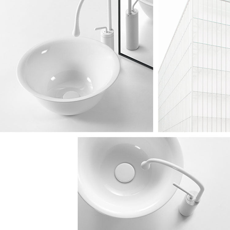 Porcelain Trough Bathroom Sink Modern No Craftsmanship Wash Stand Clearhalo 'Bathroom Remodel & Bathroom Fixtures' 'Bathroom Sinks & Faucet Components' 'Bathroom Sinks' 'bathroom_sink' 'Home Improvement' 'home_improvement' 'home_improvement_bathroom_sink' 7195917