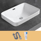 Contemporary Bathroom Sink with Overflow Porcelain Round Vessel Bathroom Sink Only 20"L x 14"W x 7"H Clearhalo 'Bathroom Remodel & Bathroom Fixtures' 'Bathroom Sinks & Faucet Components' 'Bathroom Sinks' 'bathroom_sink' 'Home Improvement' 'home_improvement' 'home_improvement_bathroom_sink' 7195995