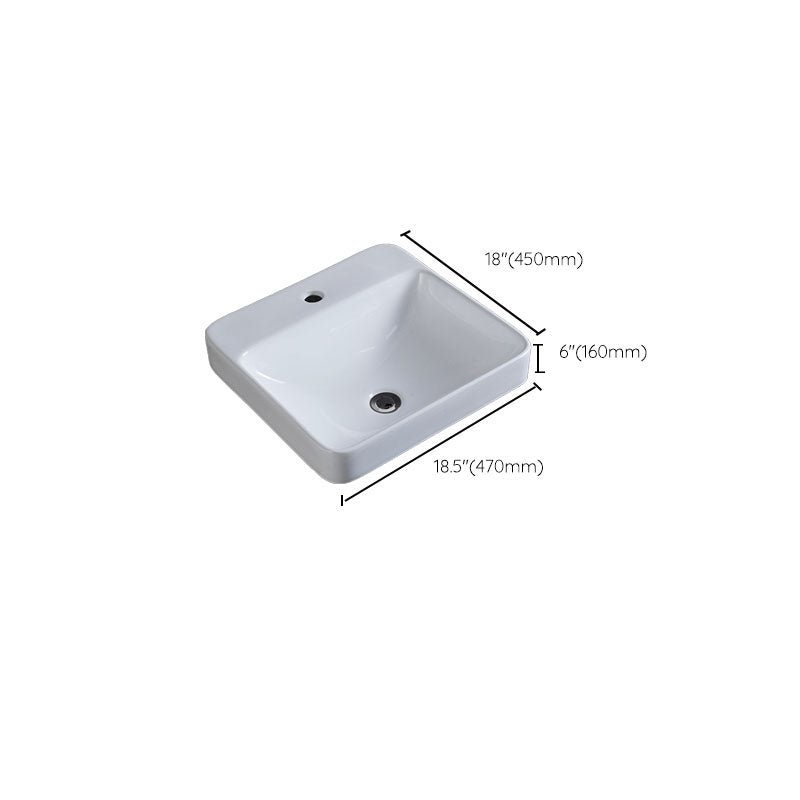 Contemporary Bathroom Sink with Overflow Porcelain Round Vessel Bathroom Sink Only Clearhalo 'Bathroom Remodel & Bathroom Fixtures' 'Bathroom Sinks & Faucet Components' 'Bathroom Sinks' 'bathroom_sink' 'Home Improvement' 'home_improvement' 'home_improvement_bathroom_sink' 7196018