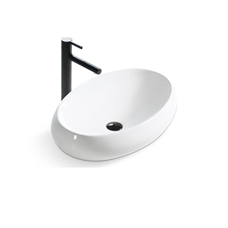 Bathroom Ceramic Sink Round Rod Handle Anti-spill Modern Faucet Sink Clearhalo 'Bathroom Remodel & Bathroom Fixtures' 'Bathroom Sinks & Faucet Components' 'Bathroom Sinks' 'bathroom_sink' 'Home Improvement' 'home_improvement' 'home_improvement_bathroom_sink' 7196033