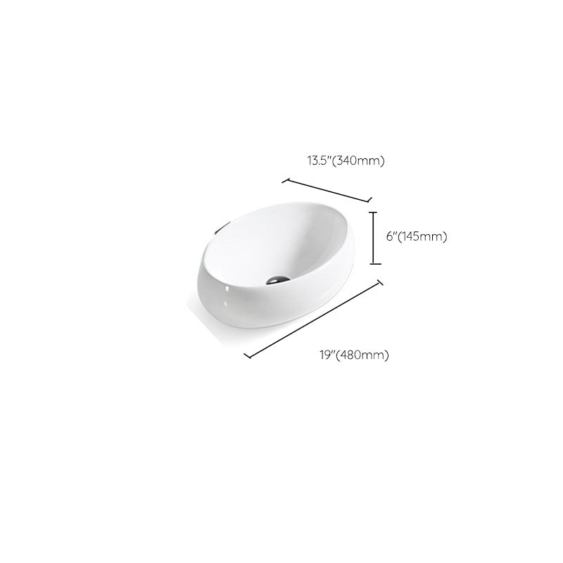 Bathroom Ceramic Sink Round Rod Handle Anti-spill Modern Faucet Sink Clearhalo 'Bathroom Remodel & Bathroom Fixtures' 'Bathroom Sinks & Faucet Components' 'Bathroom Sinks' 'bathroom_sink' 'Home Improvement' 'home_improvement' 'home_improvement_bathroom_sink' 7196048