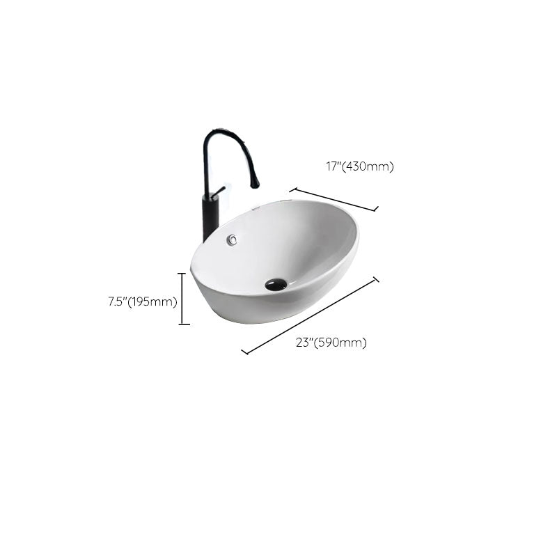 Bathroom Ceramic Sink Round Rod Handle Anti-spill Modern Faucet Sink Clearhalo 'Bathroom Remodel & Bathroom Fixtures' 'Bathroom Sinks & Faucet Components' 'Bathroom Sinks' 'bathroom_sink' 'Home Improvement' 'home_improvement' 'home_improvement_bathroom_sink' 7196057
