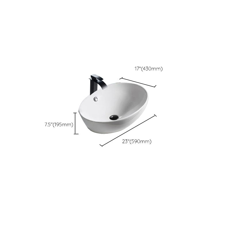 Bathroom Ceramic Sink Round Rod Handle Anti-spill Modern Faucet Sink Clearhalo 'Bathroom Remodel & Bathroom Fixtures' 'Bathroom Sinks & Faucet Components' 'Bathroom Sinks' 'bathroom_sink' 'Home Improvement' 'home_improvement' 'home_improvement_bathroom_sink' 7196060