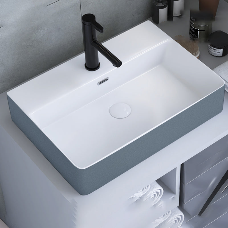 Modern Style Trough Bathroom Sink Rectangle Ceramic Trough Bathroom Sink Clearhalo 'Bathroom Remodel & Bathroom Fixtures' 'Bathroom Sinks & Faucet Components' 'Bathroom Sinks' 'bathroom_sink' 'Home Improvement' 'home_improvement' 'home_improvement_bathroom_sink' 7196062