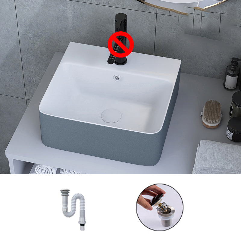 Modern Style Trough Bathroom Sink Rectangle Ceramic Trough Bathroom Sink 15.7"L x 16.5"W x 6.1"H Sink Unavailable Clearhalo 'Bathroom Remodel & Bathroom Fixtures' 'Bathroom Sinks & Faucet Components' 'Bathroom Sinks' 'bathroom_sink' 'Home Improvement' 'home_improvement' 'home_improvement_bathroom_sink' 7196066