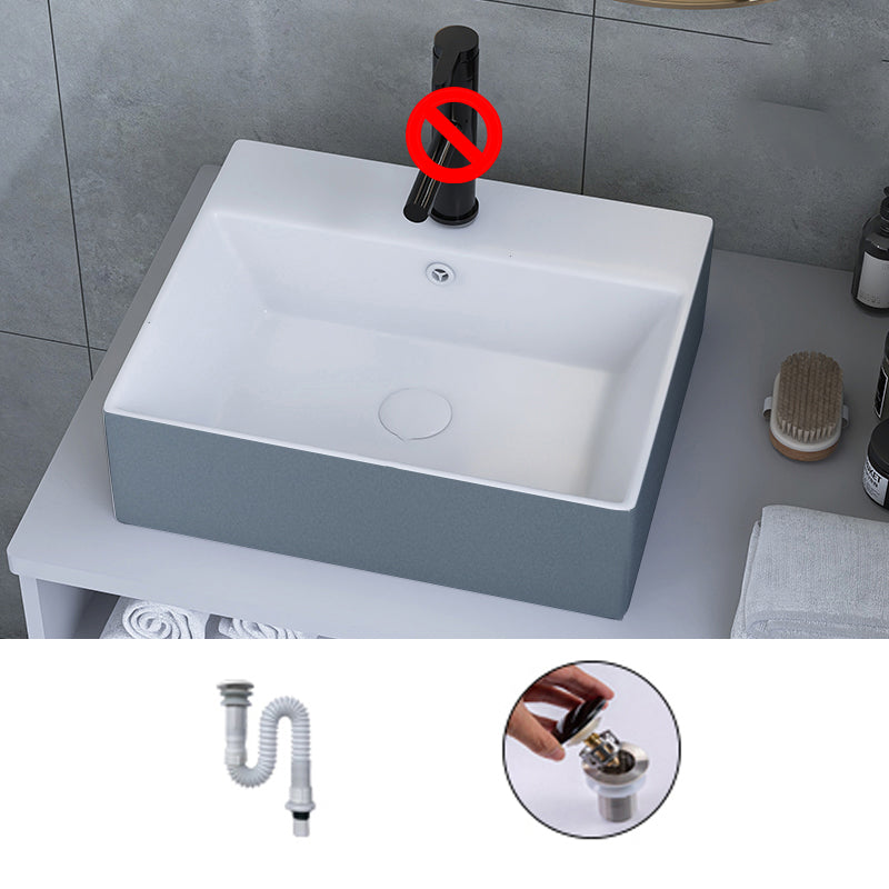 Modern Style Trough Bathroom Sink Rectangle Ceramic Trough Bathroom Sink 20"L x 17"W x 6"H Sink Unavailable Clearhalo 'Bathroom Remodel & Bathroom Fixtures' 'Bathroom Sinks & Faucet Components' 'Bathroom Sinks' 'bathroom_sink' 'Home Improvement' 'home_improvement' 'home_improvement_bathroom_sink' 7196070