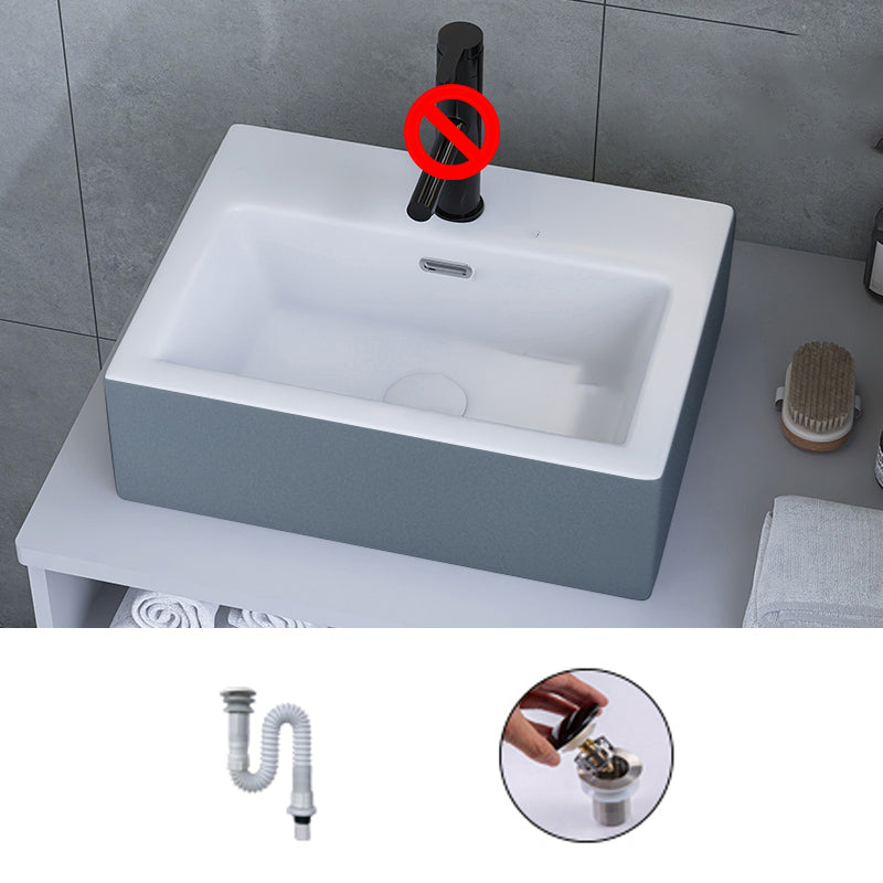 Modern Style Trough Bathroom Sink Rectangle Ceramic Trough Bathroom Sink 18"L x 14"W x 6"H Sink Unavailable Clearhalo 'Bathroom Remodel & Bathroom Fixtures' 'Bathroom Sinks & Faucet Components' 'Bathroom Sinks' 'bathroom_sink' 'Home Improvement' 'home_improvement' 'home_improvement_bathroom_sink' 7196081