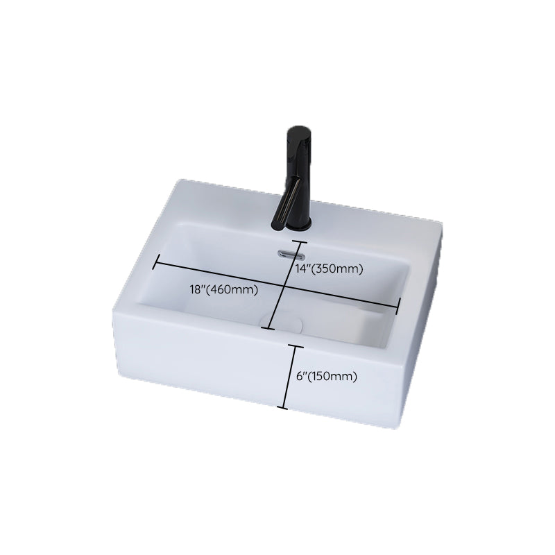 White Trough Bathroom Sink Rectangle Ceramic Trough Bathroom Sink Clearhalo 'Bathroom Remodel & Bathroom Fixtures' 'Bathroom Sinks & Faucet Components' 'Bathroom Sinks' 'bathroom_sink' 'Home Improvement' 'home_improvement' 'home_improvement_bathroom_sink' 7196186