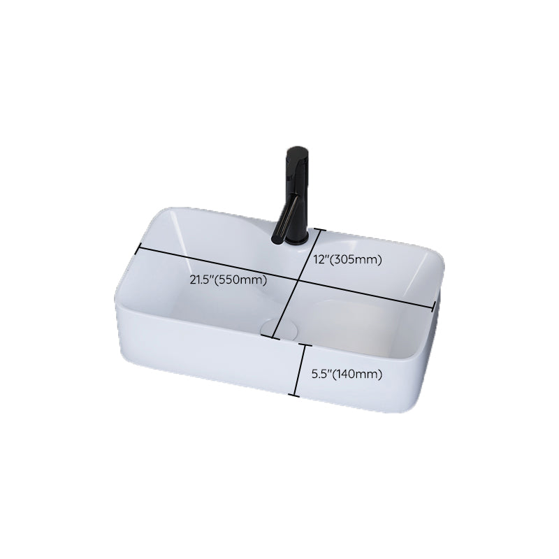White Trough Bathroom Sink Rectangle Ceramic Trough Bathroom Sink Clearhalo 'Bathroom Remodel & Bathroom Fixtures' 'Bathroom Sinks & Faucet Components' 'Bathroom Sinks' 'bathroom_sink' 'Home Improvement' 'home_improvement' 'home_improvement_bathroom_sink' 7196187