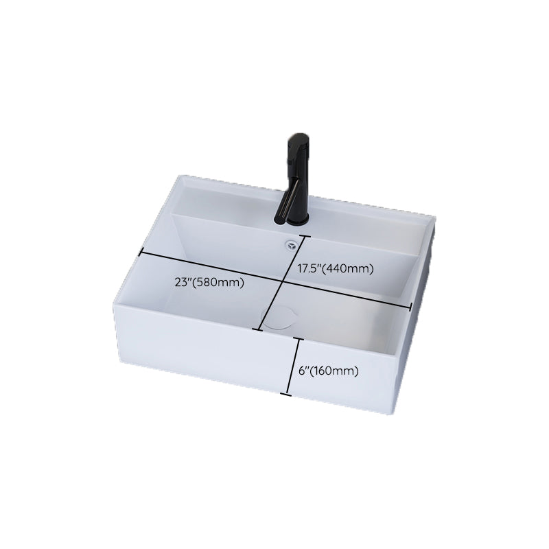 White Trough Bathroom Sink Rectangle Ceramic Trough Bathroom Sink Clearhalo 'Bathroom Remodel & Bathroom Fixtures' 'Bathroom Sinks & Faucet Components' 'Bathroom Sinks' 'bathroom_sink' 'Home Improvement' 'home_improvement' 'home_improvement_bathroom_sink' 7196188