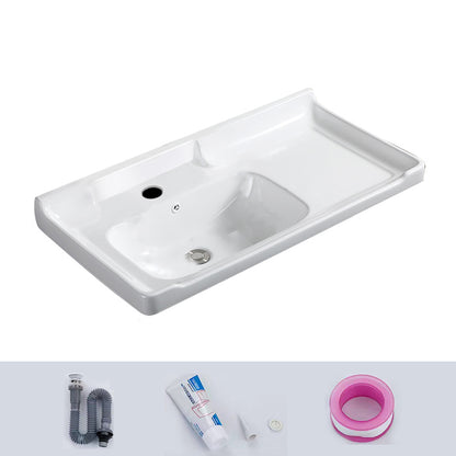 Modern Drop-in Bathroom Sink Rectangular Porcelain with Overflow Vessel Sink Sink Clearhalo 'Bathroom Remodel & Bathroom Fixtures' 'Bathroom Sinks & Faucet Components' 'Bathroom Sinks' 'bathroom_sink' 'Home Improvement' 'home_improvement' 'home_improvement_bathroom_sink' 7196191