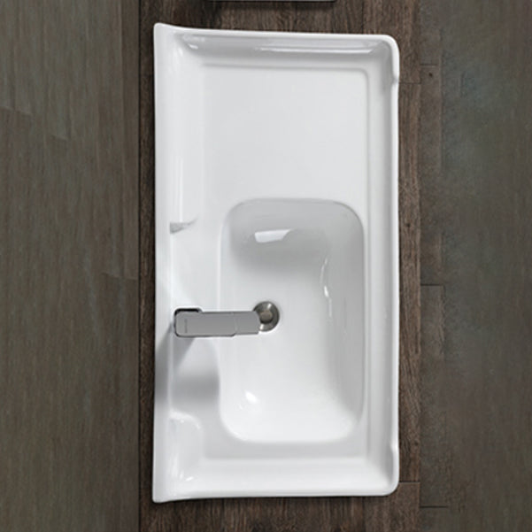 Modern Drop-in Bathroom Sink Rectangular Porcelain with Overflow Vessel Sink Clearhalo 'Bathroom Remodel & Bathroom Fixtures' 'Bathroom Sinks & Faucet Components' 'Bathroom Sinks' 'bathroom_sink' 'Home Improvement' 'home_improvement' 'home_improvement_bathroom_sink' 7196196