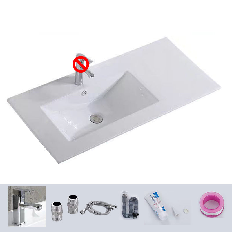Modern Drop-in Bathroom Sink Rectangular Porcelain with Overflow Vessel Sink Sink with Faucet Clearhalo 'Bathroom Remodel & Bathroom Fixtures' 'Bathroom Sinks & Faucet Components' 'Bathroom Sinks' 'bathroom_sink' 'Home Improvement' 'home_improvement' 'home_improvement_bathroom_sink' 7196204