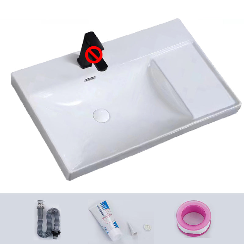 Modern Drop-in Bathroom Sink Rectangular Porcelain with Overflow Vessel Sink Sink Clearhalo 'Bathroom Remodel & Bathroom Fixtures' 'Bathroom Sinks & Faucet Components' 'Bathroom Sinks' 'bathroom_sink' 'Home Improvement' 'home_improvement' 'home_improvement_bathroom_sink' 7196207