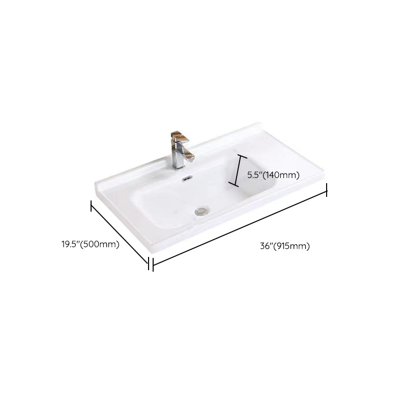 Modern Drop-in Bathroom Sink Rectangular Porcelain with Overflow Vessel Sink Clearhalo 'Bathroom Remodel & Bathroom Fixtures' 'Bathroom Sinks & Faucet Components' 'Bathroom Sinks' 'bathroom_sink' 'Home Improvement' 'home_improvement' 'home_improvement_bathroom_sink' 7196213