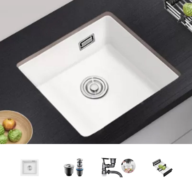 Kitchen Ceramic Sink White Pull-out Faucet Anti-spill Rectangular Sink 22"L x 17"W x 9"H Sink Only None Clearhalo 'Home Improvement' 'home_improvement' 'home_improvement_kitchen_sinks' 'Kitchen Remodel & Kitchen Fixtures' 'Kitchen Sinks & Faucet Components' 'Kitchen Sinks' 'kitchen_sinks' 7196318