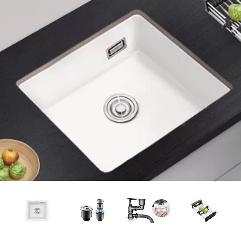 Kitchen Ceramic Sink White Pull-out Faucet Anti-spill Rectangular Sink 24"L x 18"W x 9"H Sink Only None Clearhalo 'Home Improvement' 'home_improvement' 'home_improvement_kitchen_sinks' 'Kitchen Remodel & Kitchen Fixtures' 'Kitchen Sinks & Faucet Components' 'Kitchen Sinks' 'kitchen_sinks' 7196320