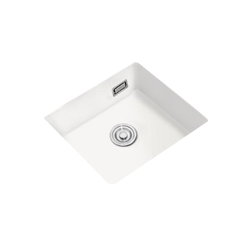 Kitchen Ceramic Sink White Pull-out Faucet Anti-spill Rectangular Sink Clearhalo 'Home Improvement' 'home_improvement' 'home_improvement_kitchen_sinks' 'Kitchen Remodel & Kitchen Fixtures' 'Kitchen Sinks & Faucet Components' 'Kitchen Sinks' 'kitchen_sinks' 7196325