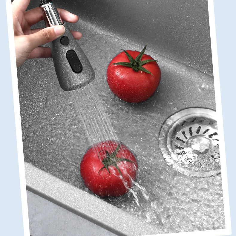 Kitchen Ceramic Sink Grey Pull-out Faucet Rod Handle Anti-spill Sink Clearhalo 'Home Improvement' 'home_improvement' 'home_improvement_kitchen_sinks' 'Kitchen Remodel & Kitchen Fixtures' 'Kitchen Sinks & Faucet Components' 'Kitchen Sinks' 'kitchen_sinks' 7196386