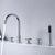 Deck Mounted Roman Tub Faucet Low Arc Roman Tub Faucet Set with Hand Shower Silver Clearhalo 'Bathroom Remodel & Bathroom Fixtures' 'Bathtub Faucets' 'bathtub_faucets' 'Home Improvement' 'home_improvement' 'home_improvement_bathtub_faucets' 7196444