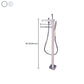 Floor Mounted Freestanding Tub Filler Single Handle Freestanding Faucet with Hose Clearhalo 'Bathroom Remodel & Bathroom Fixtures' 'Bathtub Faucets' 'bathtub_faucets' 'Home Improvement' 'home_improvement' 'home_improvement_bathtub_faucets' 7196503