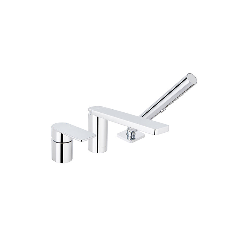Modern Deck Mounted Roman Tub Faucet Bronze Low Arc Roman Tub Faucet Set Clearhalo 'Bathroom Remodel & Bathroom Fixtures' 'Bathtub Faucets' 'bathtub_faucets' 'Home Improvement' 'home_improvement' 'home_improvement_bathtub_faucets' 7196524