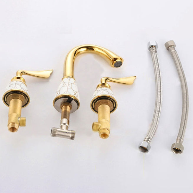 Deck Mounted Roman Tub Faucet Low Arc Bronze Roman Tub Faucet Set Clearhalo 'Bathroom Remodel & Bathroom Fixtures' 'Bathtub Faucets' 'bathtub_faucets' 'Home Improvement' 'home_improvement' 'home_improvement_bathtub_faucets' 7196607