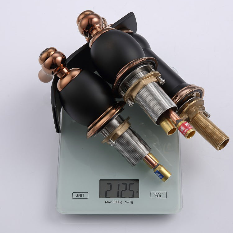 Traditional Faucet Deck Mounted Bathroom Faucet with Double Handle Clearhalo 'Bathroom Remodel & Bathroom Fixtures' 'Bathtub Faucets' 'bathtub_faucets' 'Home Improvement' 'home_improvement' 'home_improvement_bathtub_faucets' 7196621