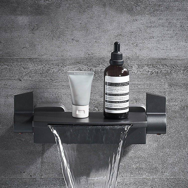 Waterfall Bath Faucet Adjustable Water Flow Wall Mounted Bathroom Faucet Clearhalo 'Bathroom Remodel & Bathroom Fixtures' 'Bathtub Faucets' 'bathtub_faucets' 'Home Improvement' 'home_improvement' 'home_improvement_bathtub_faucets' 7196646