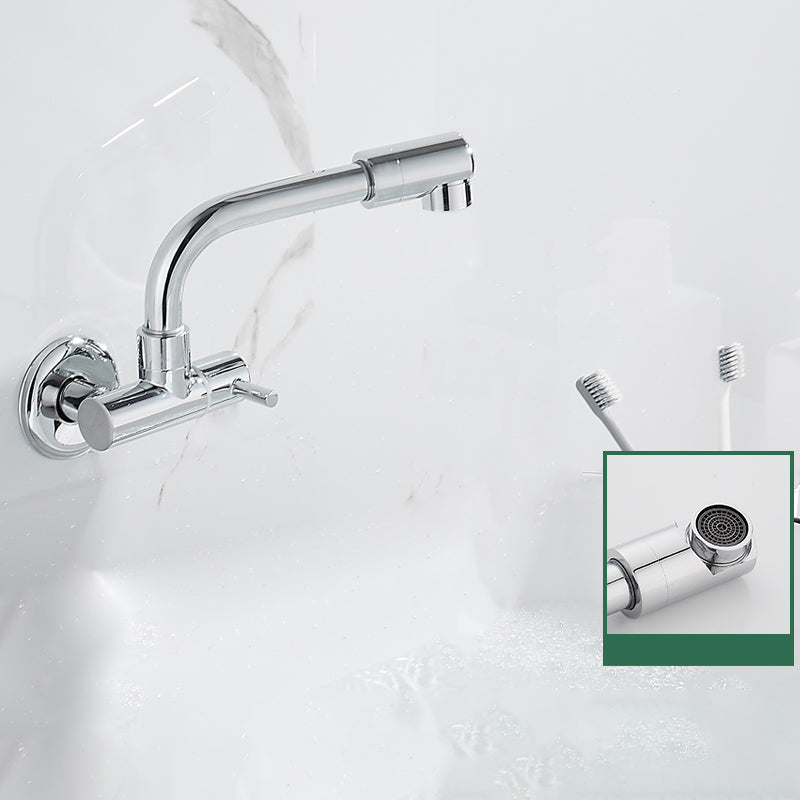 Wall Mounted Metal Tub Filler Low Arc Waterfall Bathtub Faucet Single Pattern Swivel Clearhalo 'Bathroom Remodel & Bathroom Fixtures' 'Bathtub Faucets' 'bathtub_faucets' 'Home Improvement' 'home_improvement' 'home_improvement_bathtub_faucets' 7196680