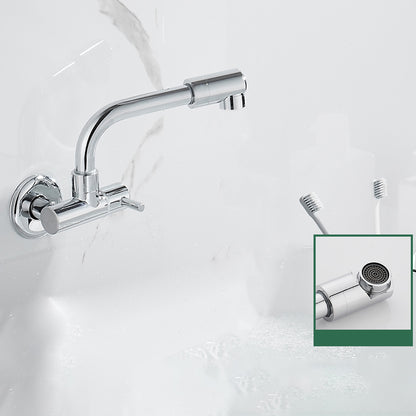 Wall Mounted Metal Tub Filler Low Arc Waterfall Bathtub Faucet Single Pattern Swivel Clearhalo 'Bathroom Remodel & Bathroom Fixtures' 'Bathtub Faucets' 'bathtub_faucets' 'Home Improvement' 'home_improvement' 'home_improvement_bathtub_faucets' 7196680