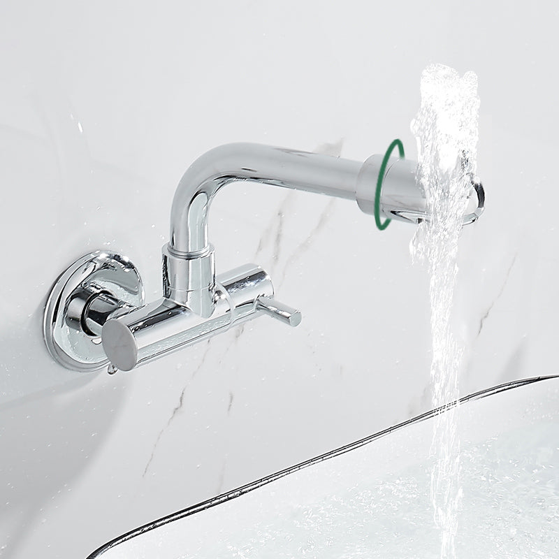 Wall Mounted Metal Tub Filler Low Arc Waterfall Bathtub Faucet Clearhalo 'Bathroom Remodel & Bathroom Fixtures' 'Bathtub Faucets' 'bathtub_faucets' 'Home Improvement' 'home_improvement' 'home_improvement_bathtub_faucets' 7196684