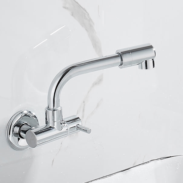 Wall Mounted Metal Tub Filler Low Arc Waterfall Bathtub Faucet Clearhalo 'Bathroom Remodel & Bathroom Fixtures' 'Bathtub Faucets' 'bathtub_faucets' 'Home Improvement' 'home_improvement' 'home_improvement_bathtub_faucets' 7196686