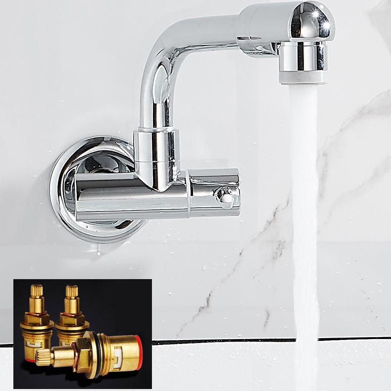 Wall Mounted Metal Tub Filler Low Arc Waterfall Bathtub Faucet Clearhalo 'Bathroom Remodel & Bathroom Fixtures' 'Bathtub Faucets' 'bathtub_faucets' 'Home Improvement' 'home_improvement' 'home_improvement_bathtub_faucets' 7196691