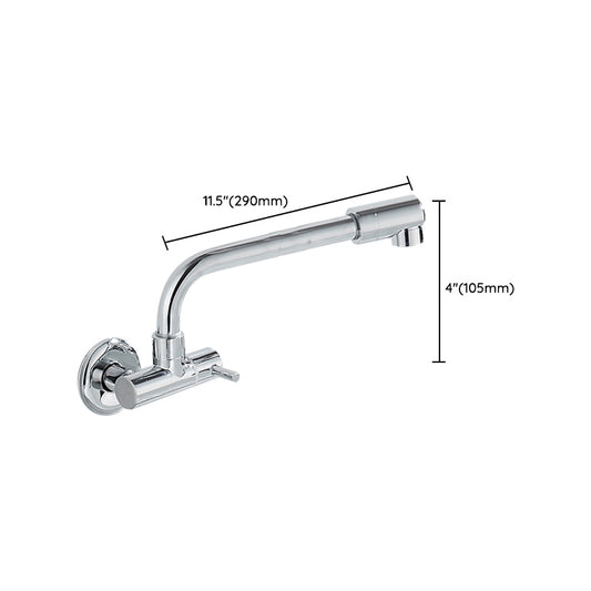 Wall Mounted Metal Tub Filler Low Arc Waterfall Bathtub Faucet Clearhalo 'Bathroom Remodel & Bathroom Fixtures' 'Bathtub Faucets' 'bathtub_faucets' 'Home Improvement' 'home_improvement' 'home_improvement_bathtub_faucets' 7196699