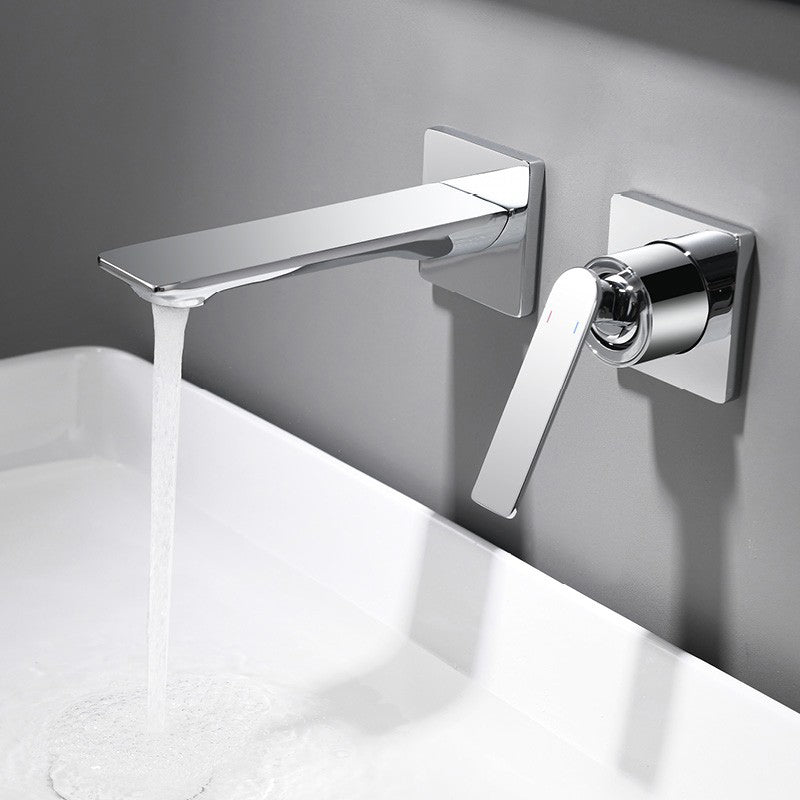 Traditional Wall Mounted Metal Tub Filler Low Arc Tub Faucet Trim Chrome Low Arc Clearhalo 'Bathroom Remodel & Bathroom Fixtures' 'Bathtub Faucets' 'bathtub_faucets' 'Home Improvement' 'home_improvement' 'home_improvement_bathtub_faucets' 7196734
