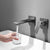 Traditional Wall Mounted Metal Tub Filler Low Arc Tub Faucet Trim Gun Grey Low Arc Clearhalo 'Bathroom Remodel & Bathroom Fixtures' 'Bathtub Faucets' 'bathtub_faucets' 'Home Improvement' 'home_improvement' 'home_improvement_bathtub_faucets' 7196738